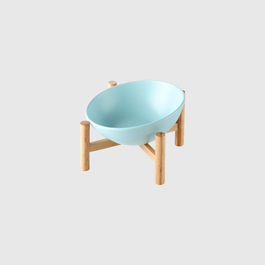Bun's Tilted Pet Bowl - Solo Arch (Ocean Mist)
