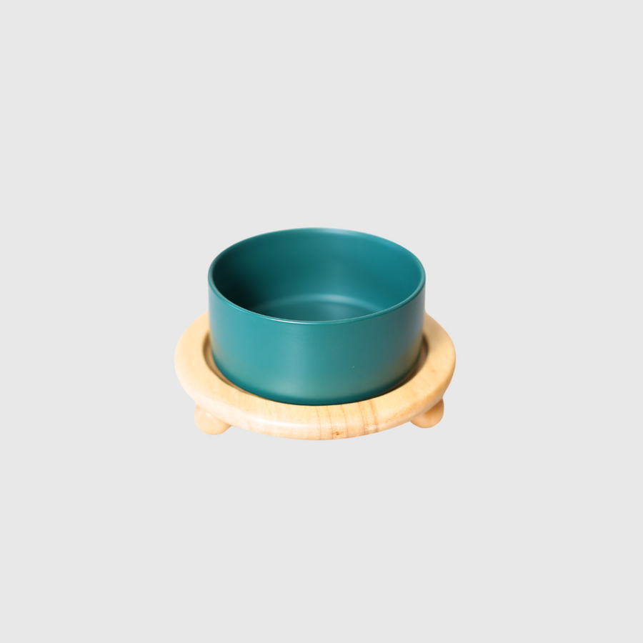 Sophie's Classic Pet Bowl - TimberBase (Forest Green)